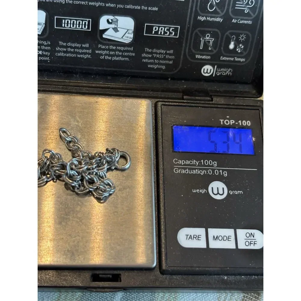 Vtg Sterling Silver 5mm Wide Double Curb Chain Charm Bracelet 925 6.5” 5.34g